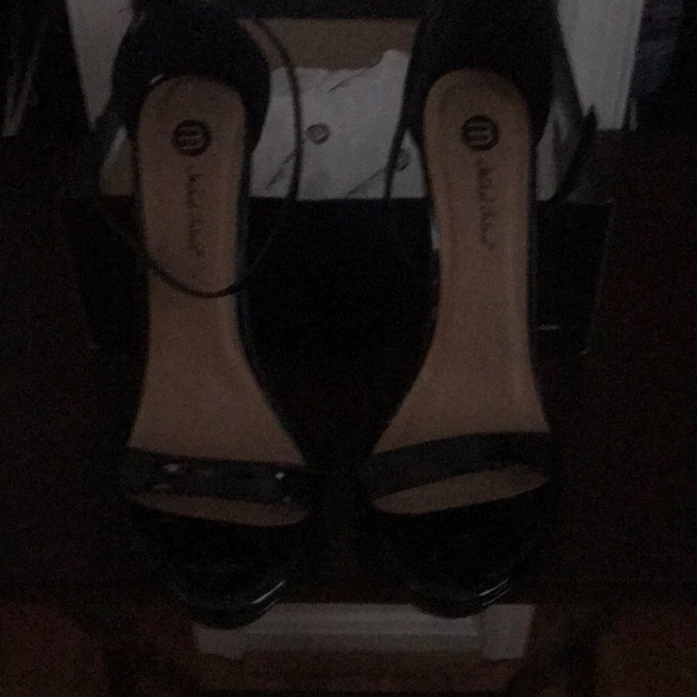 Michael Antonio Black Patent Lever Heels